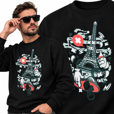 BLUZA ANIMOWANA EIFFEL SKATER